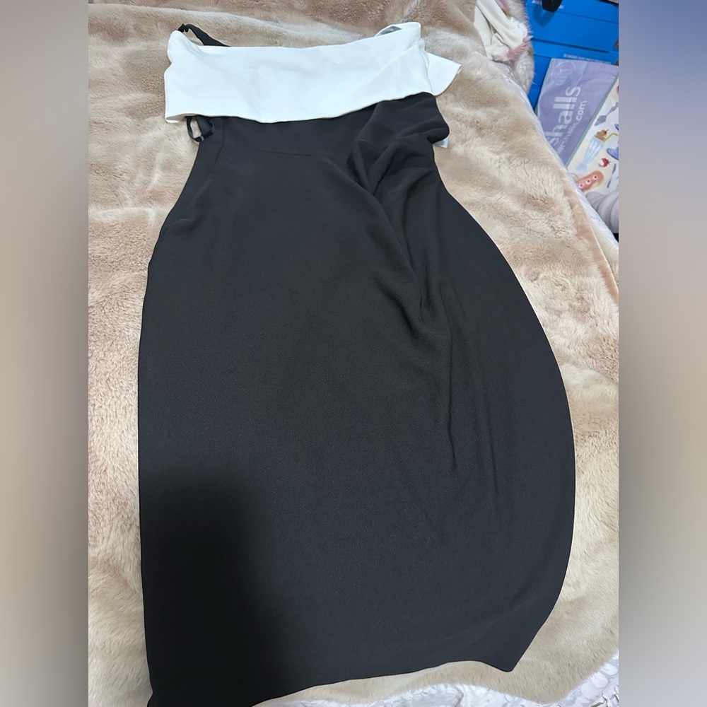 Nordstrom Black and White Evening Holiday Dress 6
